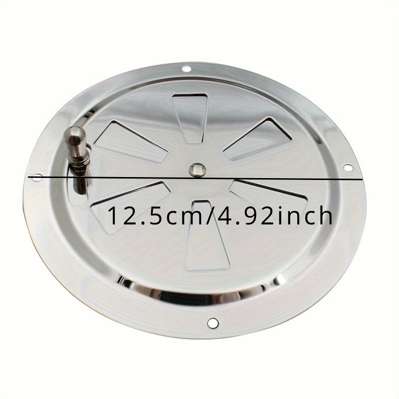 Stainless Steel Round Air Louver Vent with Side Knob Opening Grille Cover