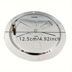 Stainless Steel Round Air Louver Vent with Side Knob Opening Grille Cover