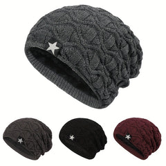 Winter Beanies Velvet Knitted Warm Hat Ear Protection Hat