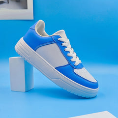 Women's Contrast Skate Shoes Casual Lace Up Outdoor Shoes