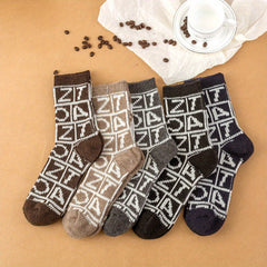 Men's Striped Pattern Crew Socks Breathable Casual Outdoor Unisex Socks