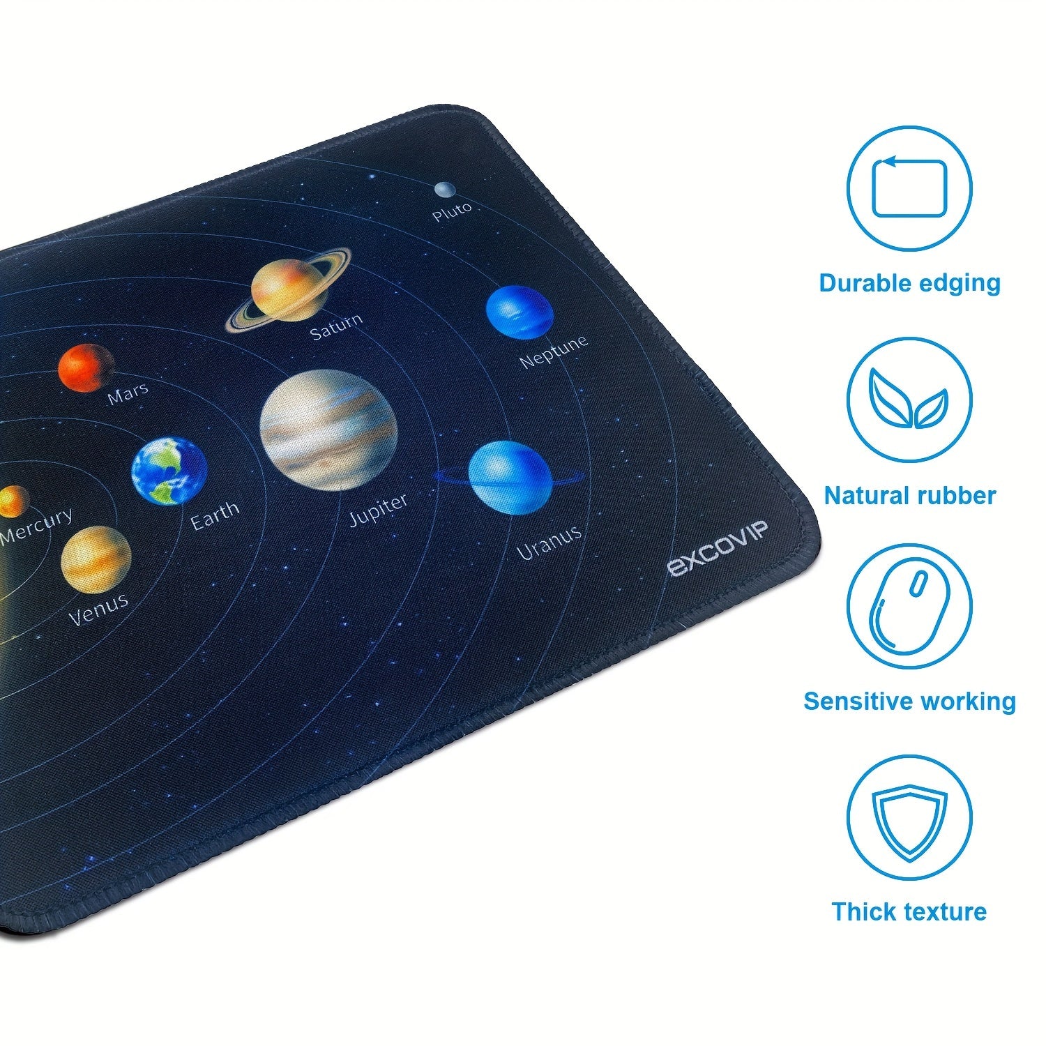 EXCOVIP Solar System Anime Mouse Pad Non-slip Learning Office Collecti