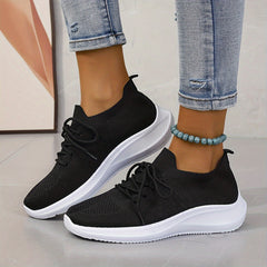 Women's Solid Running Shoes Wear Resistance Non Slip Sneakers