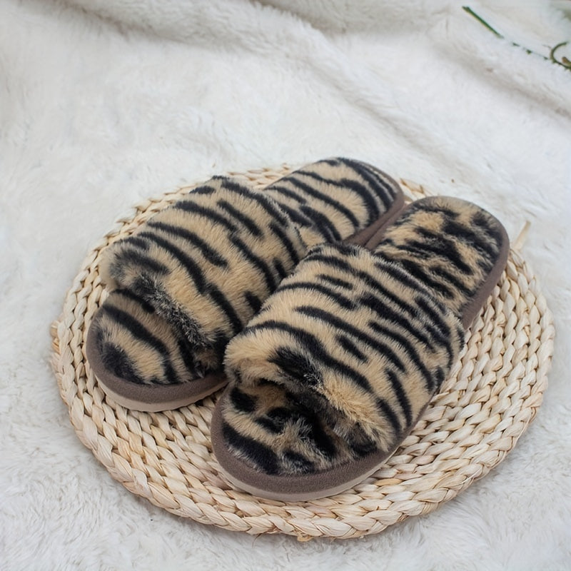 Women's Lightweight Flat Slippers Plush Indoor Shoes
