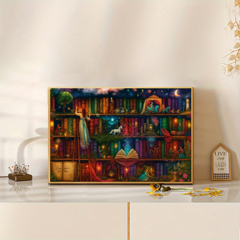 Enchanting Bookshelf Fantasy Diamond Painting Kit