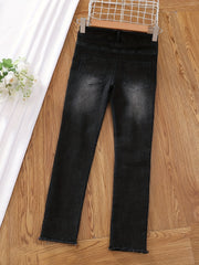 Girls Casual Ripped Skinny Jeans Teen Girls Stretchy Denim Pants