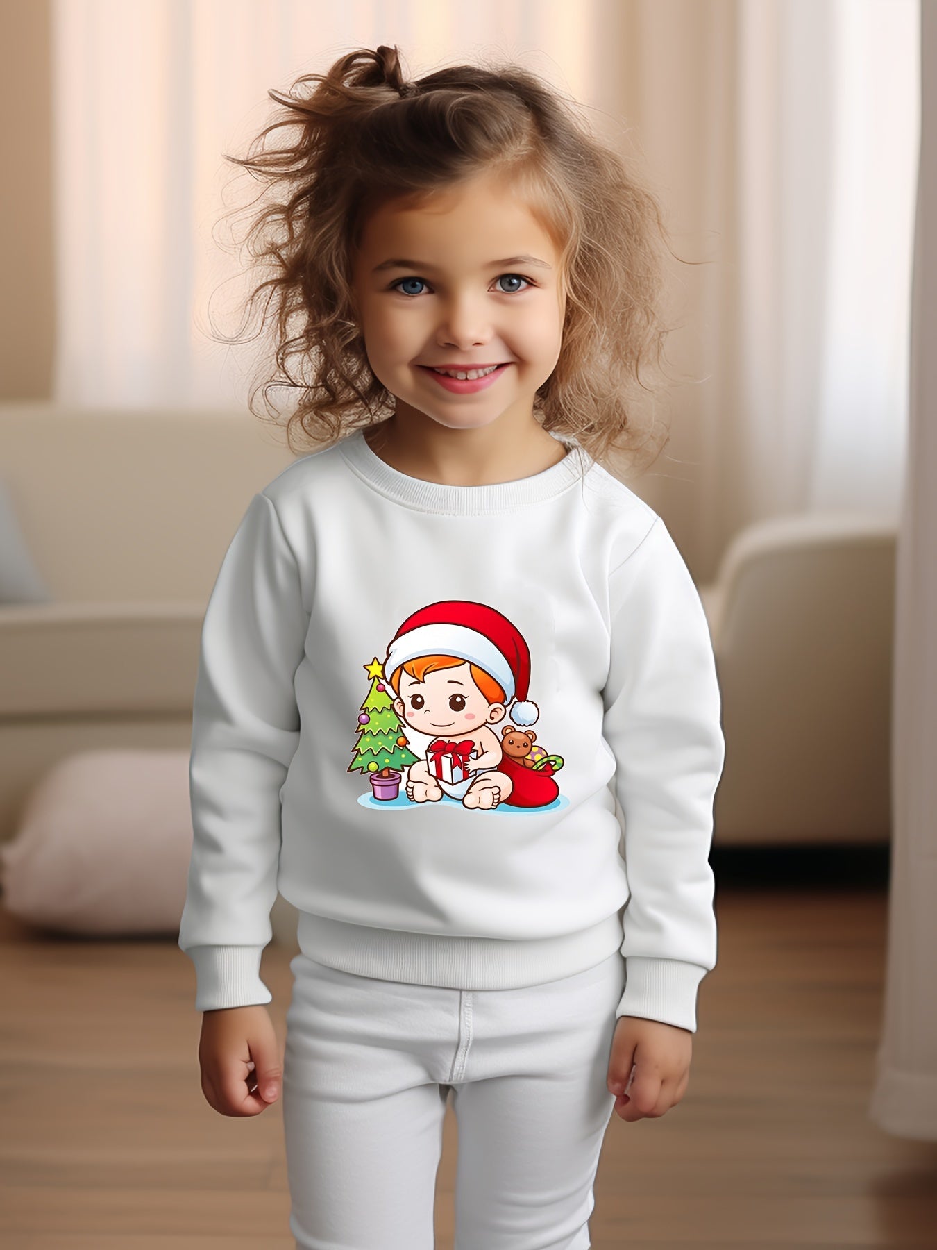 OERYUI Christmas Baby Graphic Sweatshirt Comfy Pullover Kids Clothes Gift