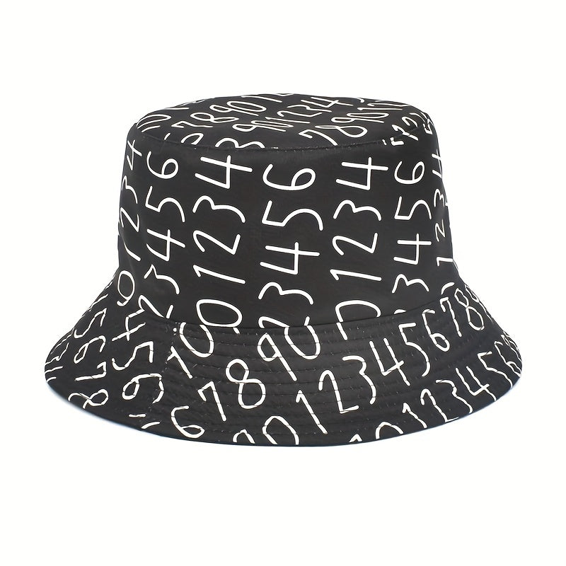 Graffiti Print Bucket Hat Unisex Hip Hop Sunscreen Basin Hat