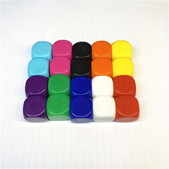 10 Acrylic 16mm Multicolored Blank Dice Teaching Props Game Boards Math Tools
