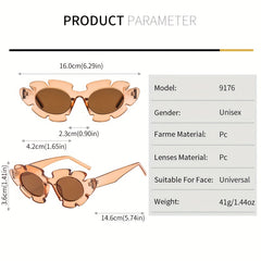Men's Flowers Shaped Frame Sunglasses UV Protection Unisex Sunglasses