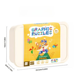 250pc Magnetic Geometric Puzzle Building Blocks for Kids - Back to School Gift