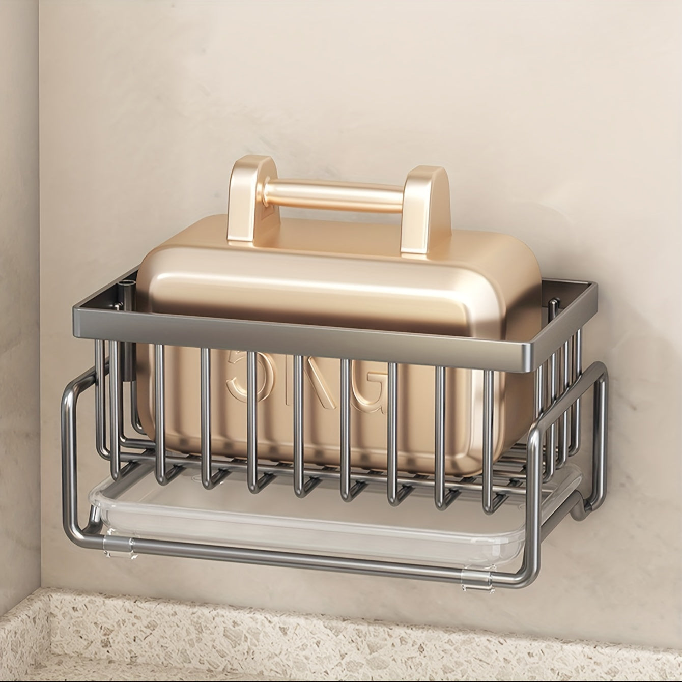 Kitchen Sponge Holder Dishcloth Hanger Sink Rack Tray Organizer Stand