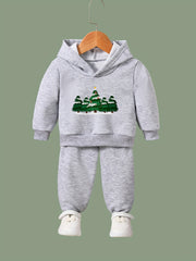 Girls 2pc Christmas Tree Hooded Sweatshirt & Sweatpants Set