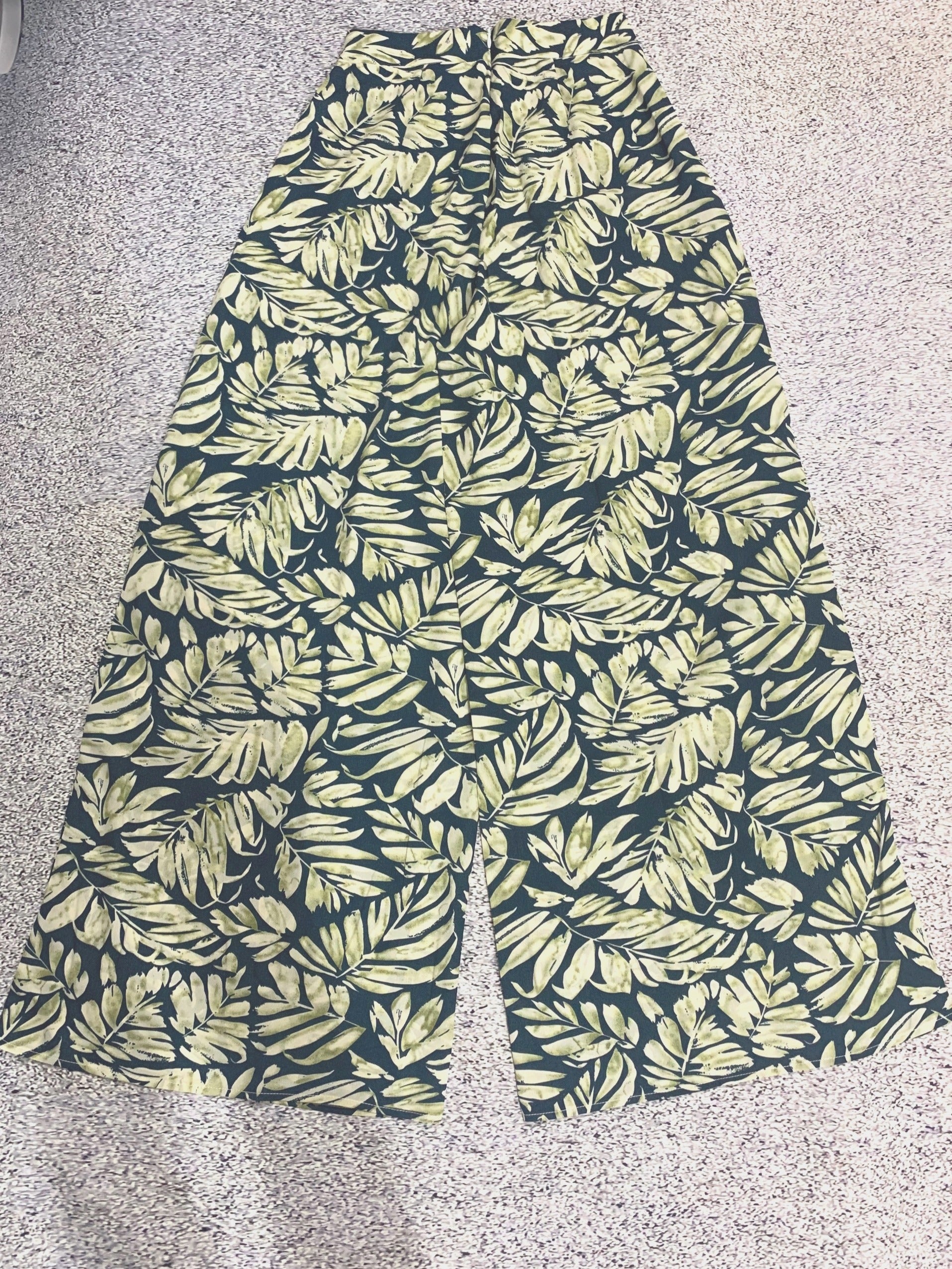 Floral Wide Leg Pants High Waist Casual Wear