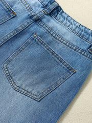 Girls Wide Leg Denim Trousers Kids Clothes