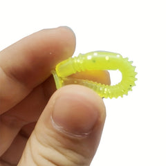 20pcs Soft Fishing Lures T Tail Worm Wobblers Swimbait
