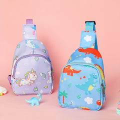 Cartoon Dinosaur Chest Bag Coin Purse Messenger Bag for Kids