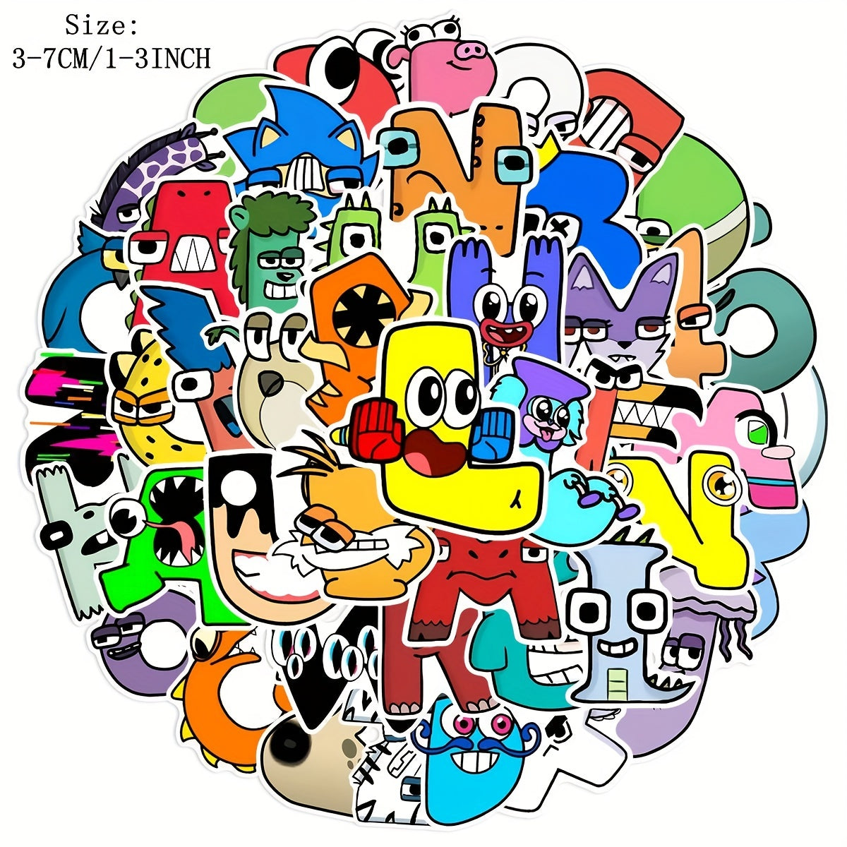 Alphabet Lore Stickers DIY Toys Wall Decor Luggage Notebook Phone Case