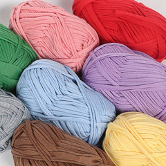 1pc Brown Wine Red Jade Pink Thick Knitted Yarn T shirt Yarn