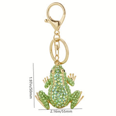 Frog Pendant Diamond Ornament Animal Keychain