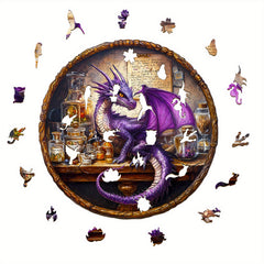 Magic Dragon Wooden Jigsaw Puzzle Creative Animal Shape Puzzle