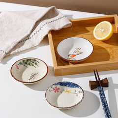 6pcs Japanese Ceramic Steak Sauce Dish for Seasoning, Dipping, and Serving