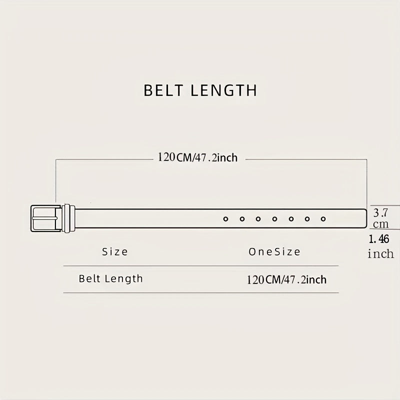 Men's Alloy Pin Buckle PU Leather Belt