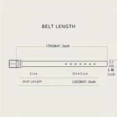 Men's Alloy Pin Buckle PU Leather Belt