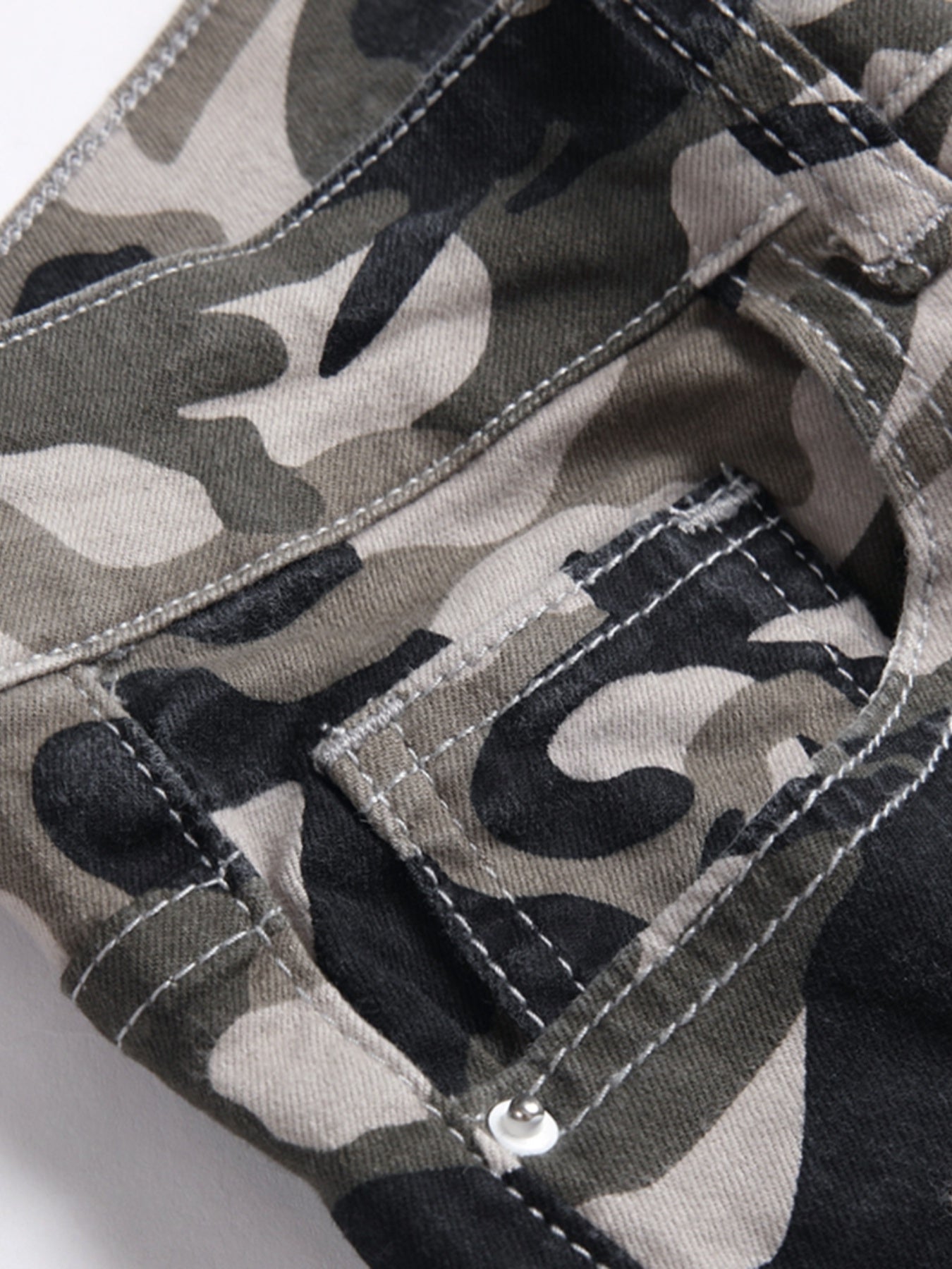Boys Camo Stretch Jeans Slim Fit Denim Pants Kids Clothes