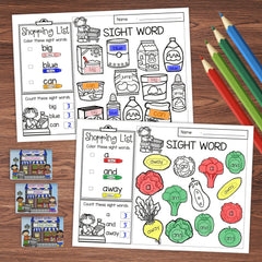 Pre KERAMics Sight Word Learning Flashcards Set for Youngsters & First Graders