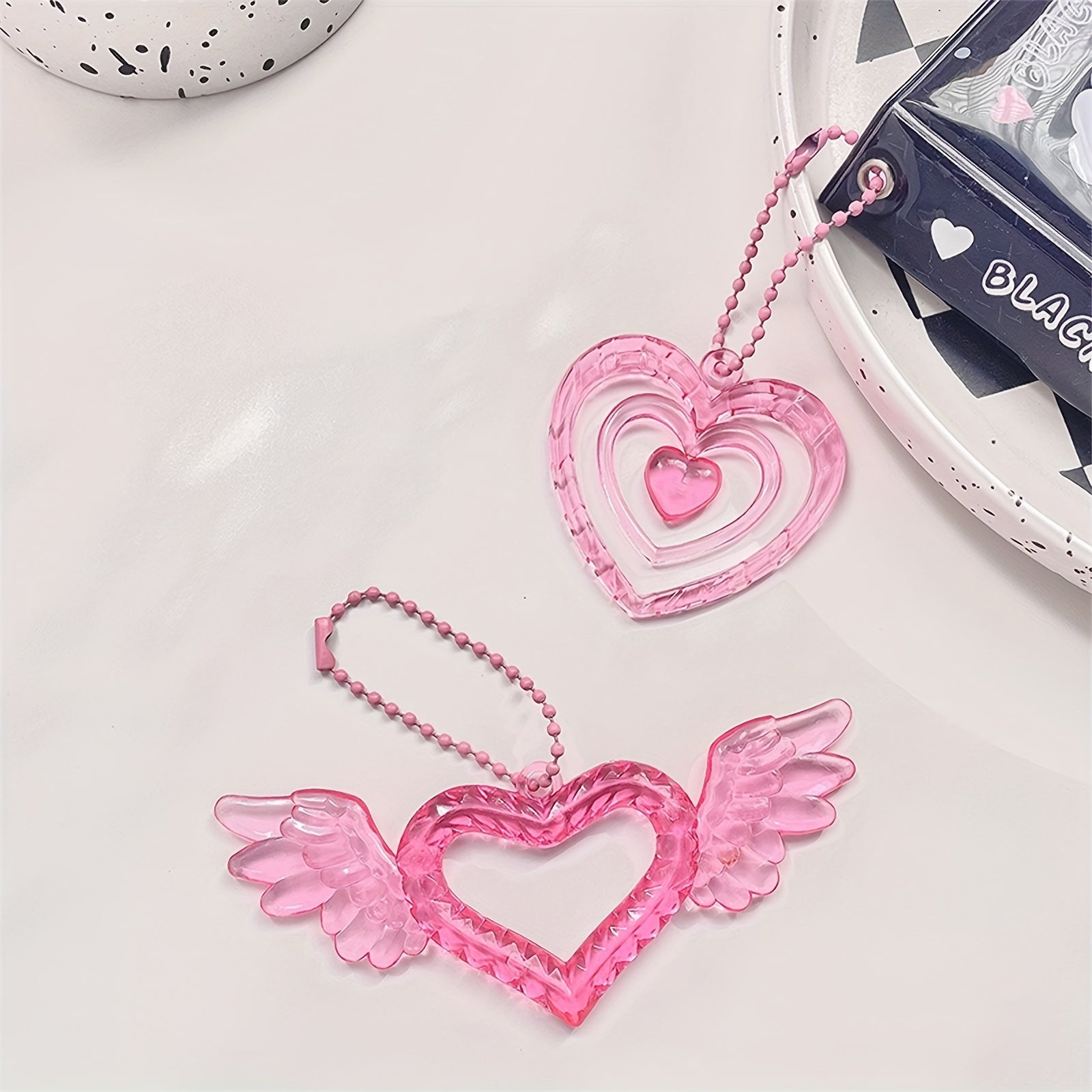 Heart shaped Keychain Pendant Bag Purse Ornament