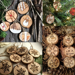 Natural Pine Slices Round Wood Slices for DIY Painting Coasters Christmas Decor