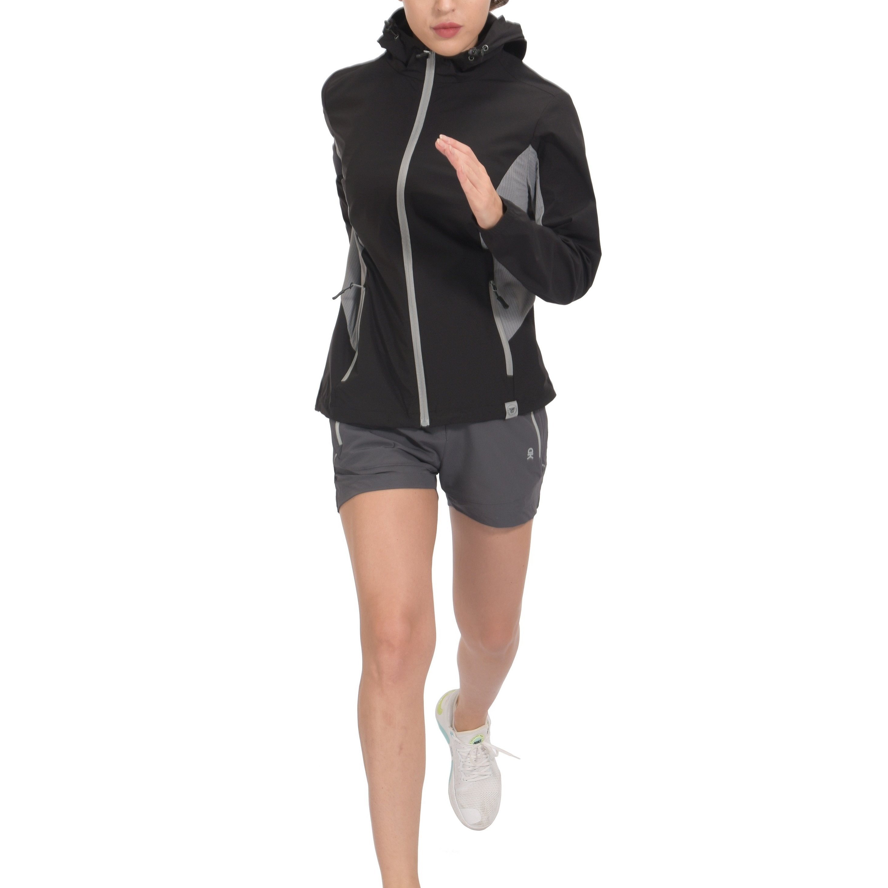 Women's Lightweight Running Jacket w/ Packable Hood