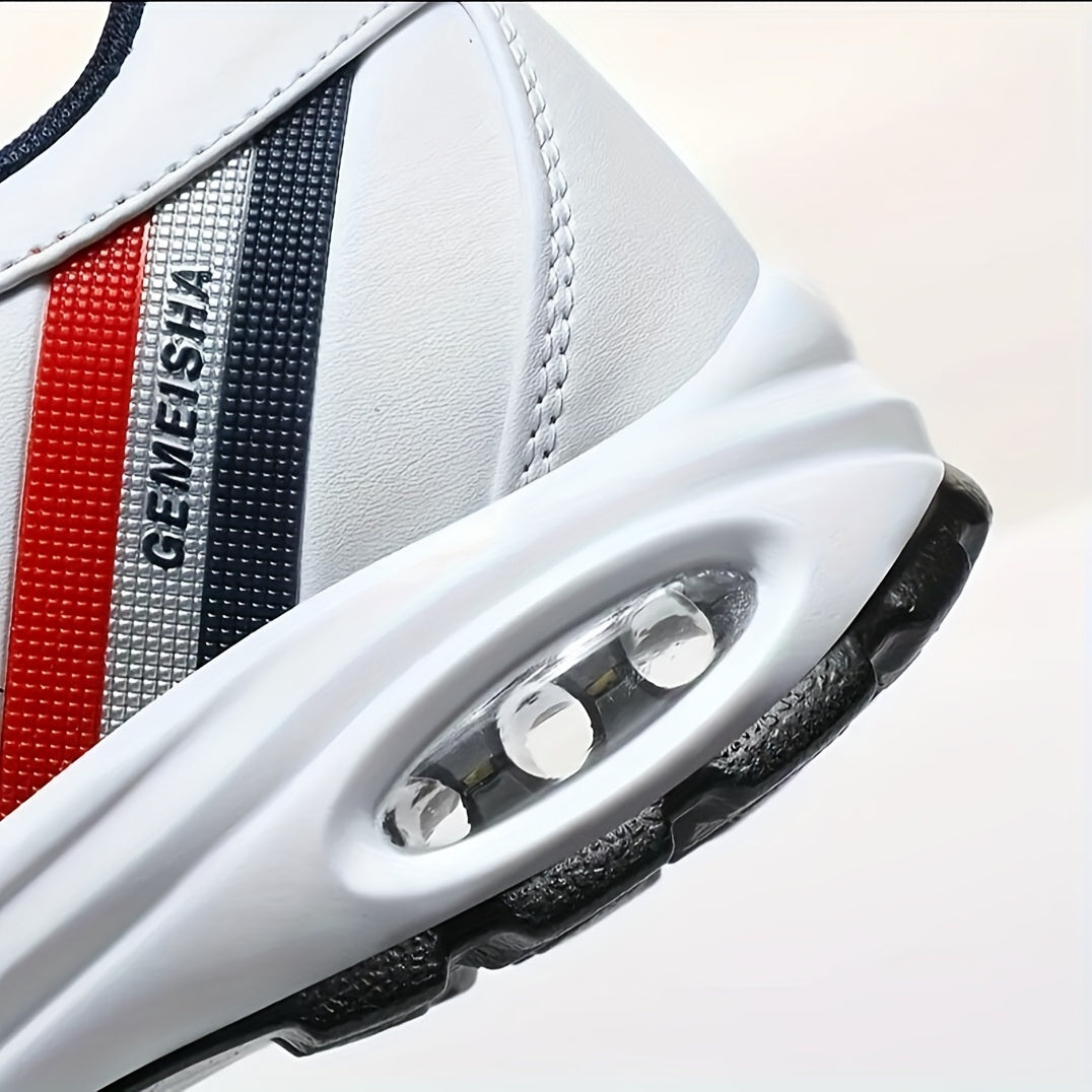 Men's Leather Casual Sports Shoes Round Toe Sneakers