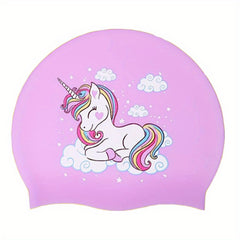 Cartoon Waterproof Kids Swimming Cap for Long Hair Girls and Boys