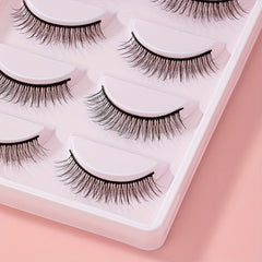 5 Pairs False Eyelashes Criss Cross Curly Makeup Extension Natural Look Lashes