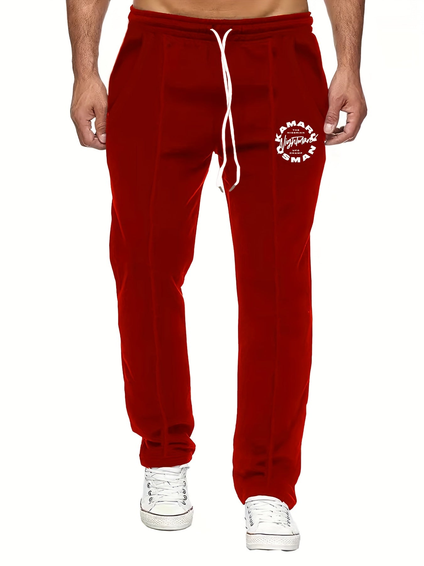Men's Letter Print Joggers Casual Loose Fit Pants