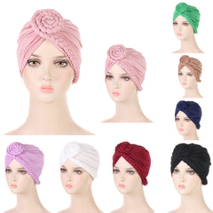 Round Twist Braided Turban Cap Elastic Head Wrap Head Scarf Chemo Cap
