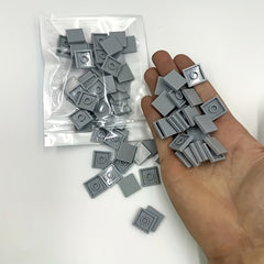 50pcs Multicolor Low Wall Bricks Set for DIY Garden and City Scenes