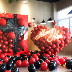 Red Latex Balloons 100pcs 30 48 cm for Party Decorations with Ribbon