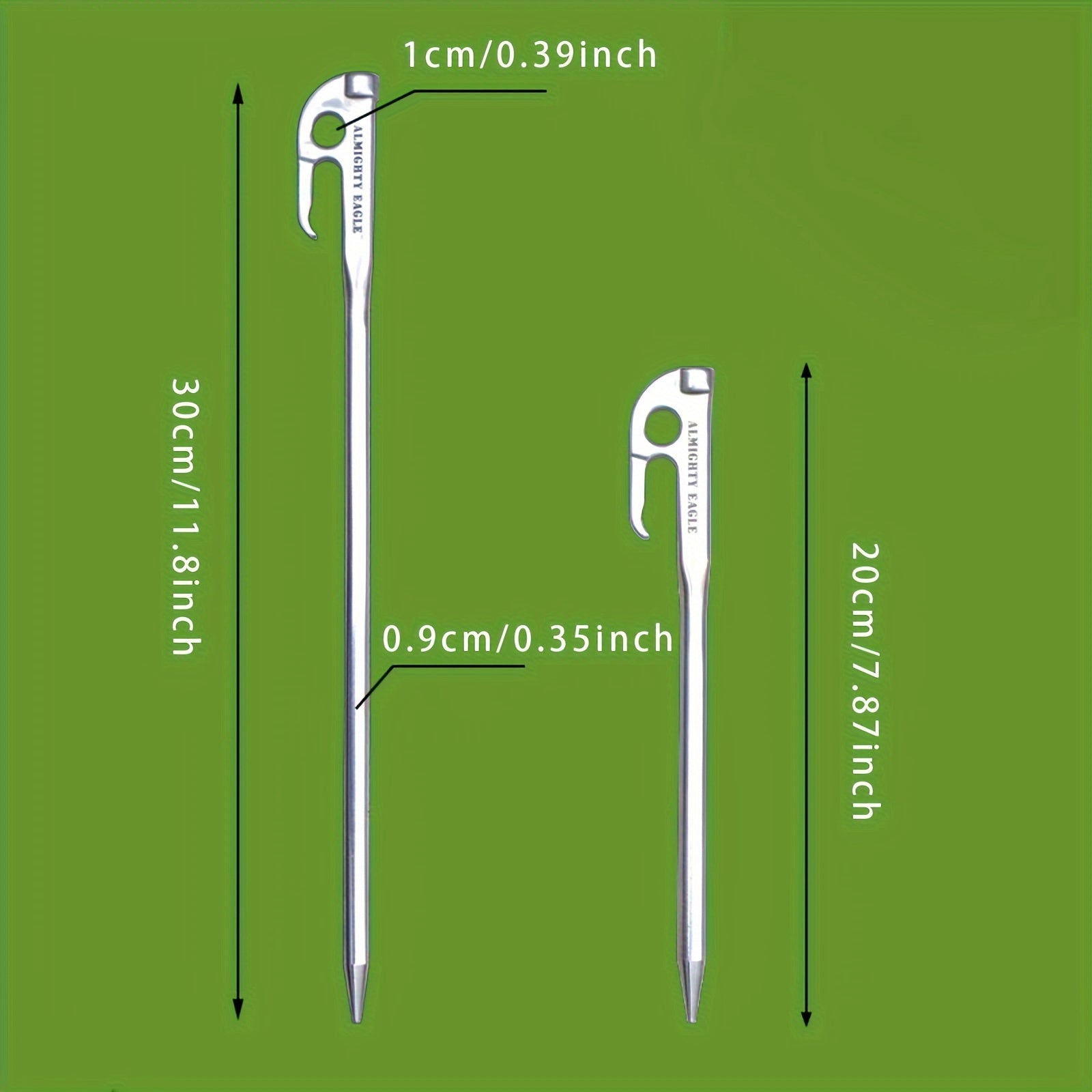 8pcs 420 Stainless Steel High Strength Ground Nails for Outdoor Camping Tent