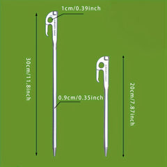 8pcs 420 Stainless Steel High Strength Ground Nails for Outdoor Camping Tent