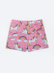 Kids Girls Pony Graphic Sports Shorts High Stretch Yoga Dance-Workout