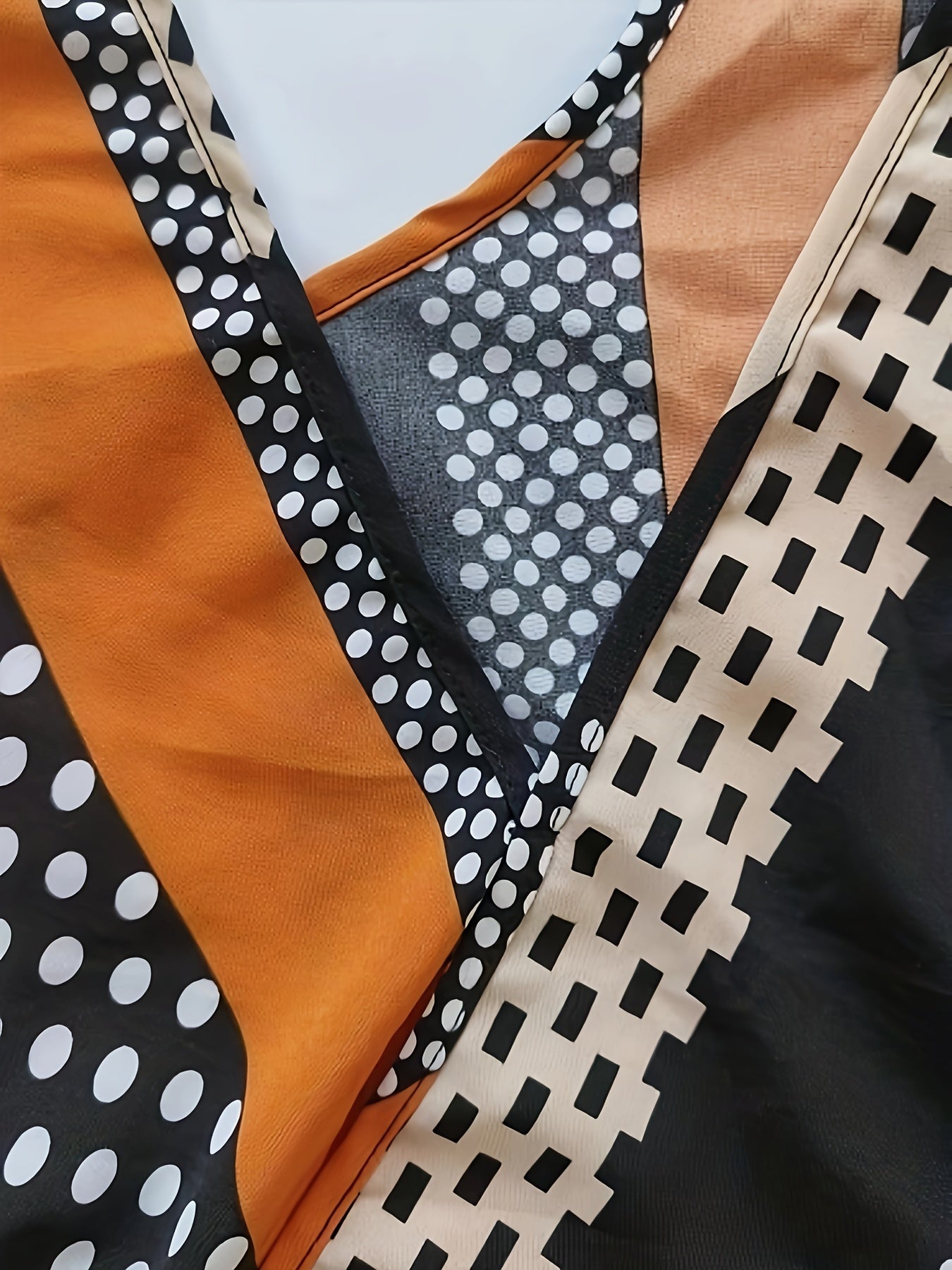 Striped & Polka Dot Halter Neck Cami Top