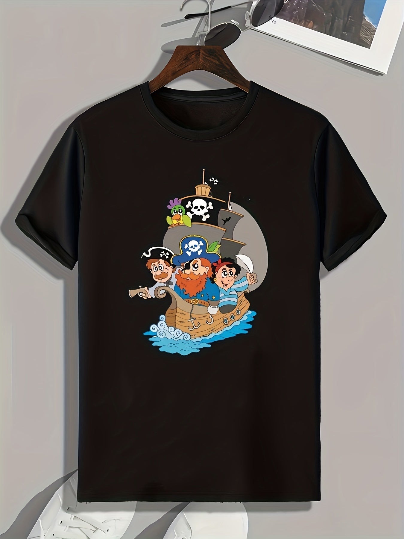 Cartoon Print Men's Graphic T-shirt Casual Comfy Tees For Summer