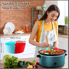 Silicone Slow Cooker Liner for Crock Pot 6 QT Oval Slow Cookers