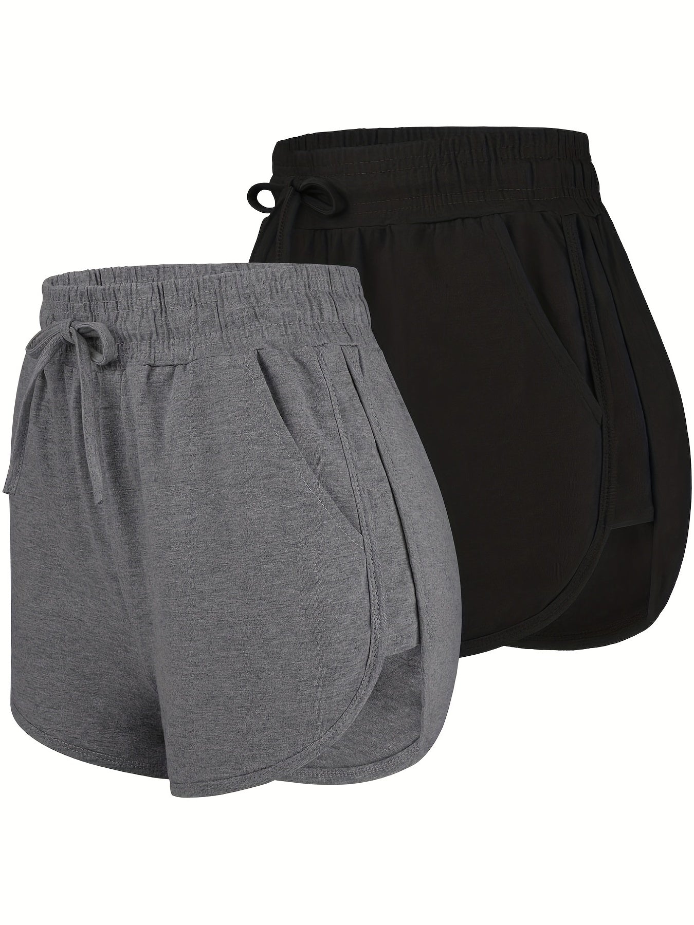 Women's Drawstring Yoga Shorts for Summer Fitness and Athleisure
