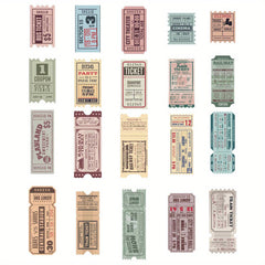 40 Pack Vintage Travel Stickers Retro Cartoon Patterns Reusable Paper Self