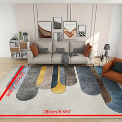 Geometric 6'X8 5' Area Rug Distressed Modern Design
