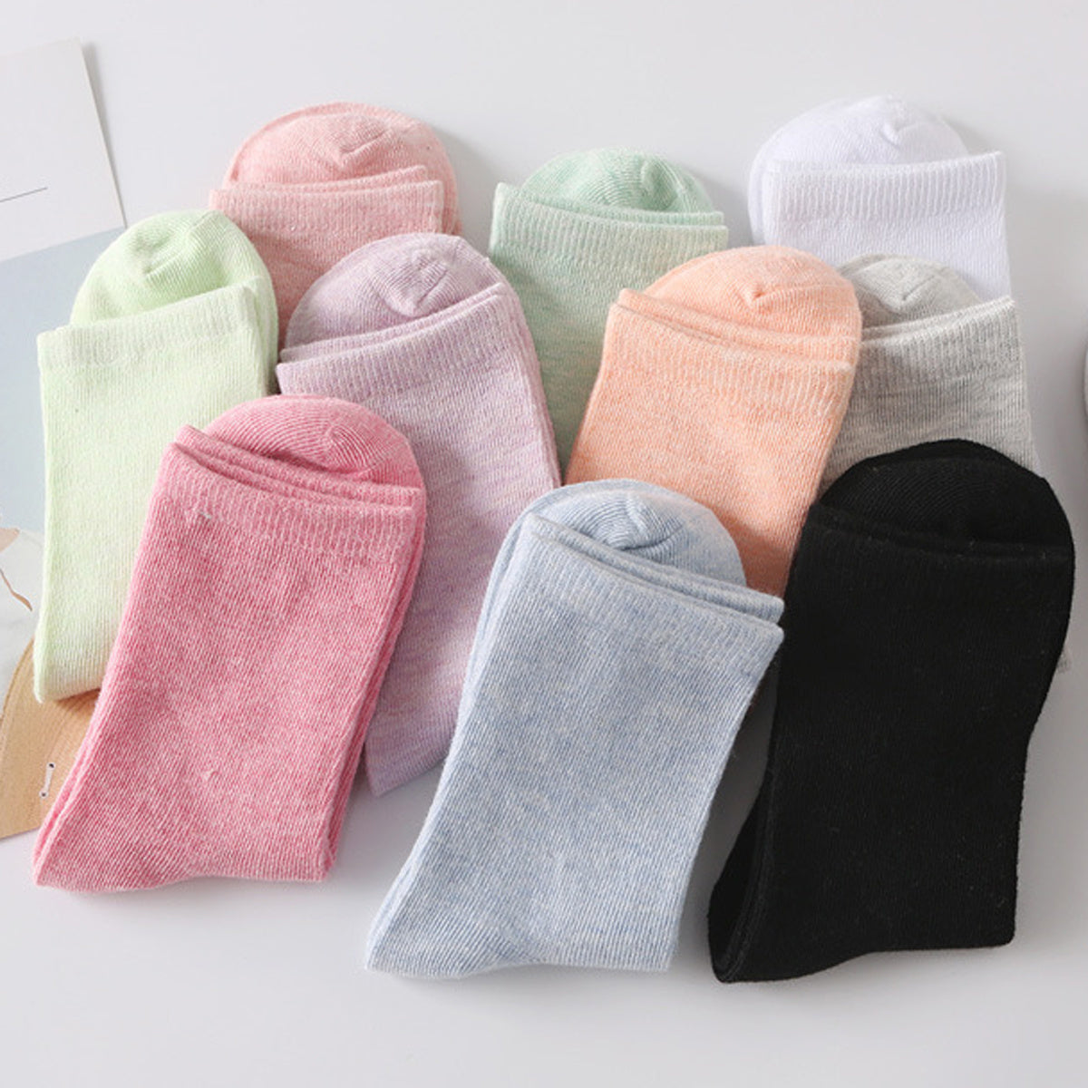 Women's Mixed Mid Tube Socks 10 Pairs